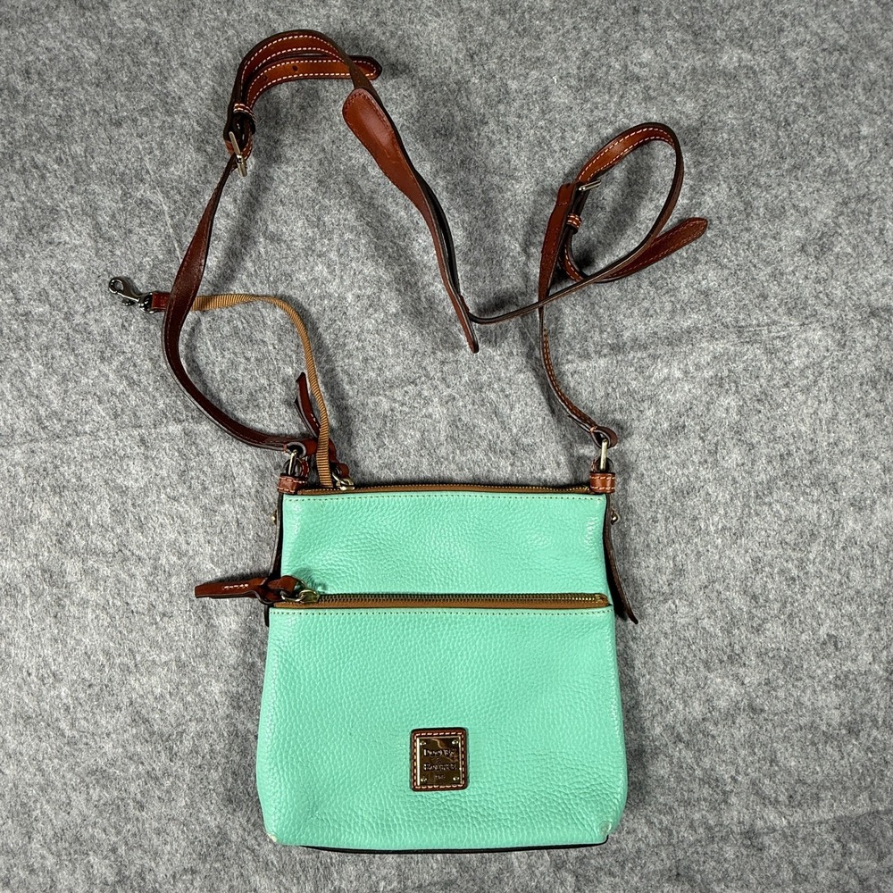 Dooney & Bourke Pebble Grain Letter Carrier Crossbody Bl R935 & Dust Bag